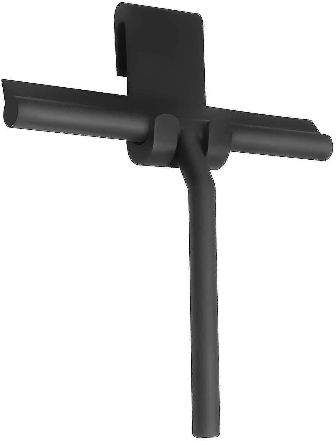 ガラスシャワードア用Xceedezシャワースキージ、シャワーウォール、8.7 "シリコンスキージ、ハンギングフック付きバスルームスキージ、ブラック