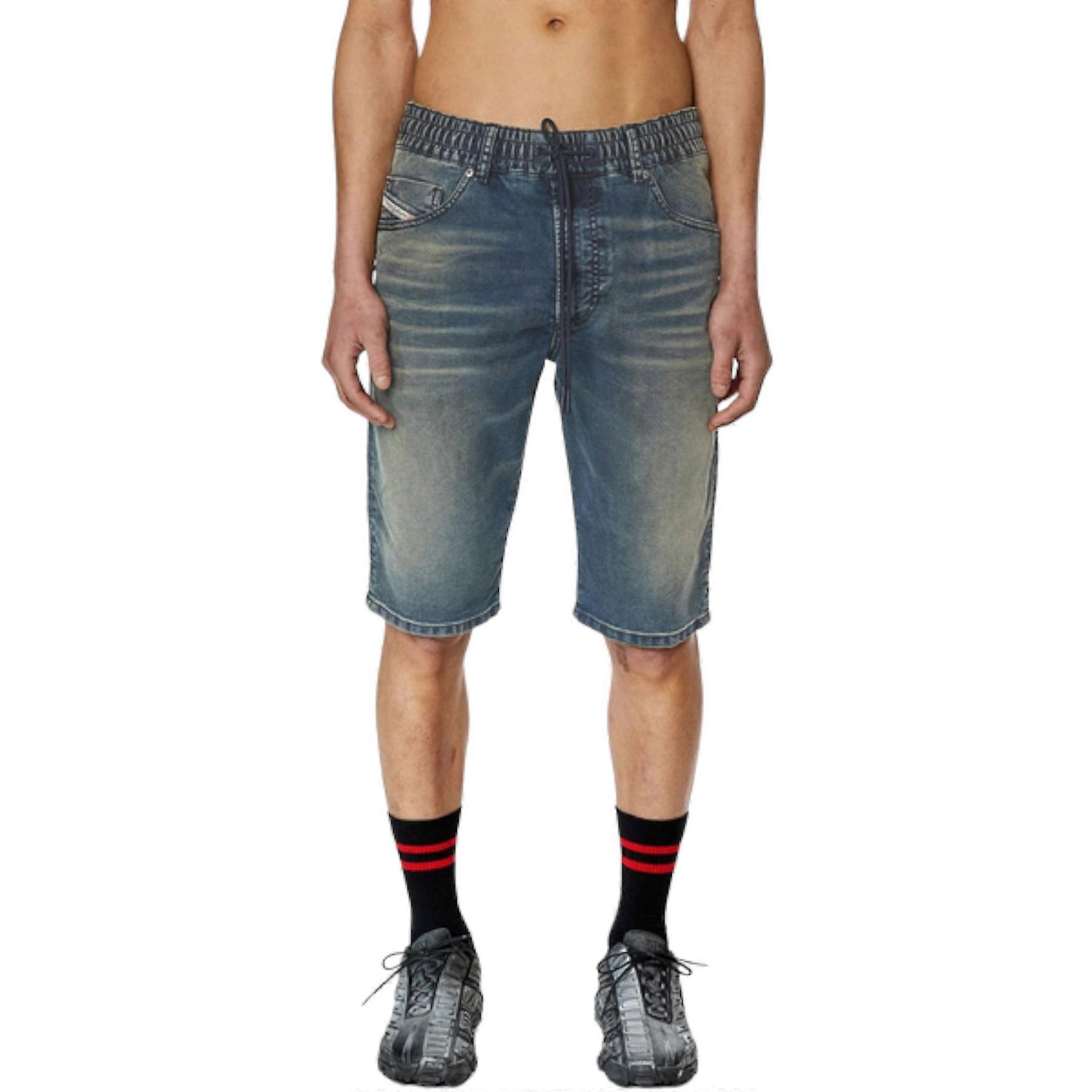 Diesel D-krooley 068ds Mens Denim Shorts Regular Fit Jogg Bermuda