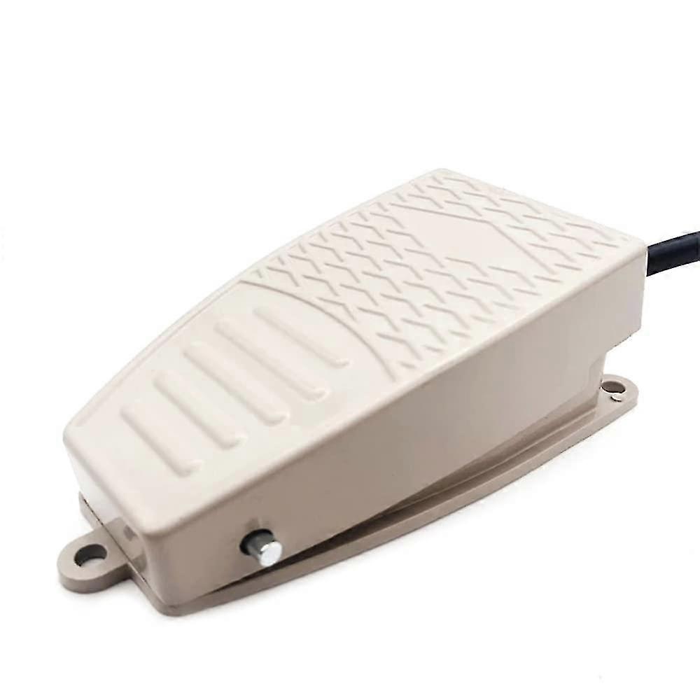 Interrupteur à pied, 380v Ac 220v Dc Interrupteur à pied normalement ouvert en aluminium Boîtier en aluminium Interrupteur à pied momentané pour machines-outils