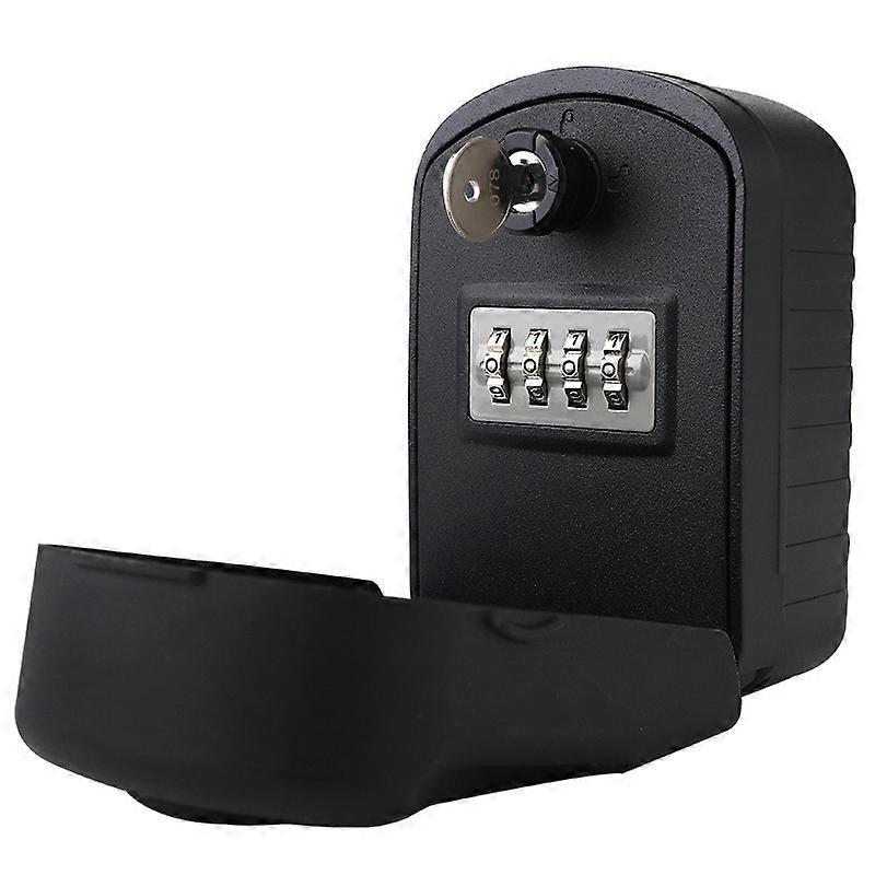 [New Generation] Large Outdoor Key Safe Box with 4 Code & Emergency Keys Waterproof and Rustproof Wall Mounted Key Box for School, Office, Factory (B