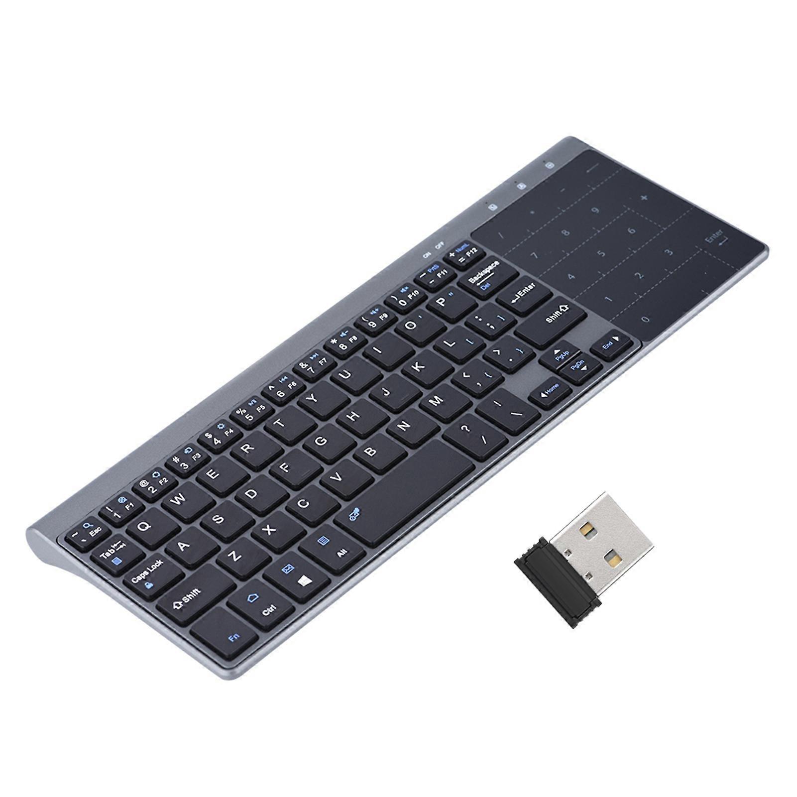 Portable Slim 2.4Ghz Wireless Keyboard Handheld with Touchpad for PC /Notebook /TV Box