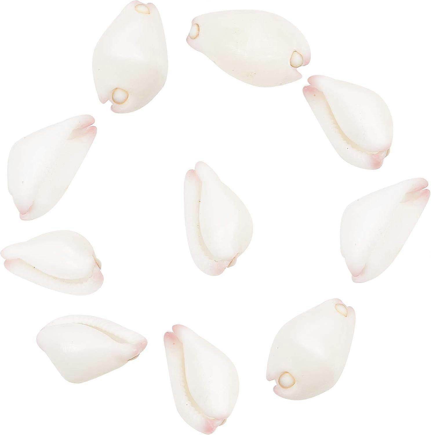 10 Pcs Natural Cowrie Shell Beads Undrilled Seashell Beads Beach Seashell Charms