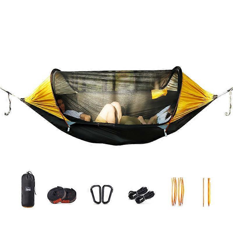 Camping Hammock Mosquito Net Aluminum Alloy Double Parachute Cloth Swing Outdoor Camping