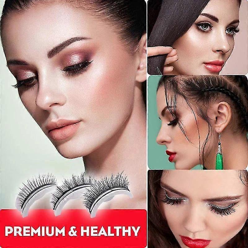 reusable self-adhesive eyelashes with natural look washable glue free waterproof