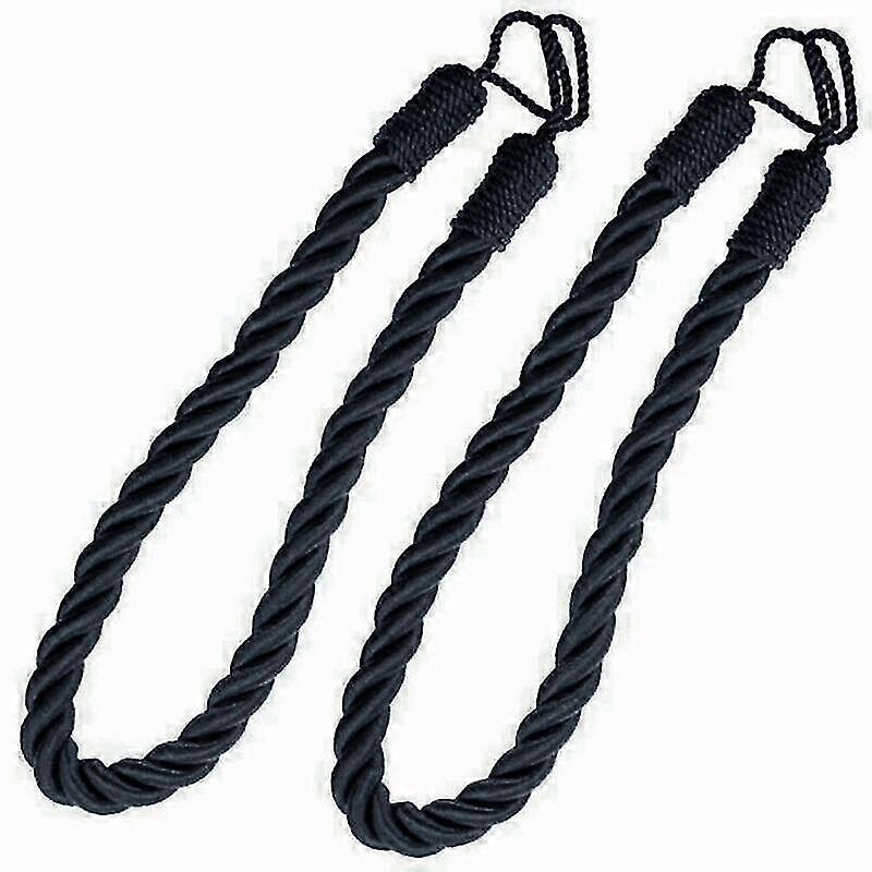 curtain 2pcs thicken rope black twisted durable plain modern