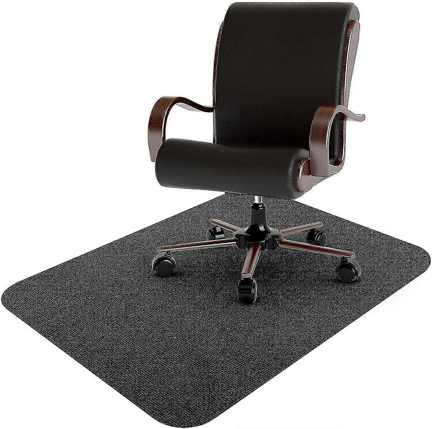 KINCJON حصيرة واقي أرضية للأرضيات الصلبة ، كرسي مكتب ، حصيرة أرضية ، حصيرة كرسي ، حصيرة واقي أرضية للرقائق ، باركيه ، بلاط ، أسود (90 × 12