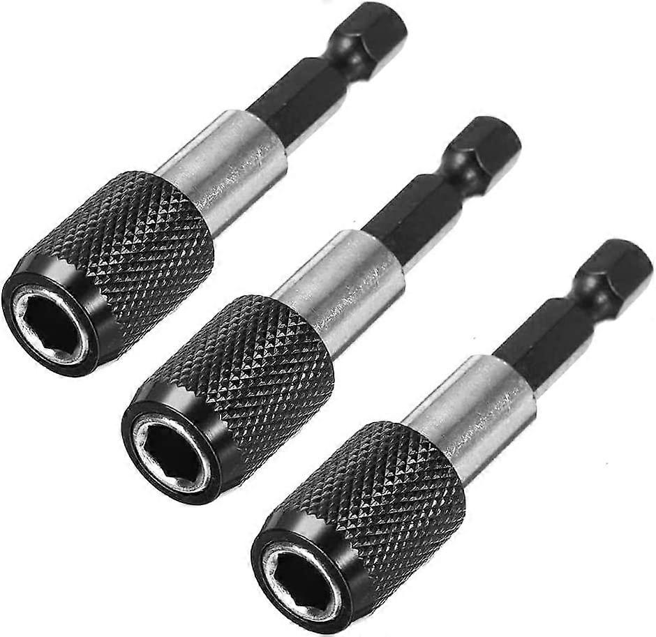 3pcs 6.35mm Hex Shank Magnetic Screwdriver Bit Holder Socket Driver Bits for Quick Release Bar, 60mm Length
