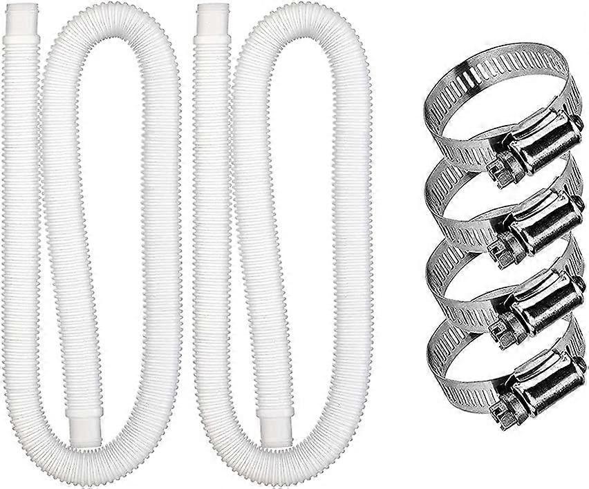 2 Pack Pool Hose - Replacement Pool Hose With Clip. The Pool Drain Hose Is Easy To Install.