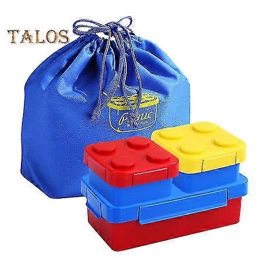 1 Set Lunch Box Stackable Multi-functional 2 Colors Practical Microwave Heating Lunch Box For Picnic