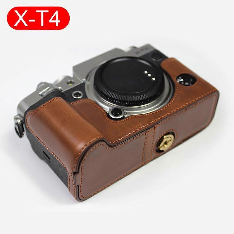 Leather Protect Half Case Grip for Fuji Fujifilm X-T1 X-T2 X-T3 X-t4 XT1 XT2 XT3 XT4 Camera XT4 Coffee