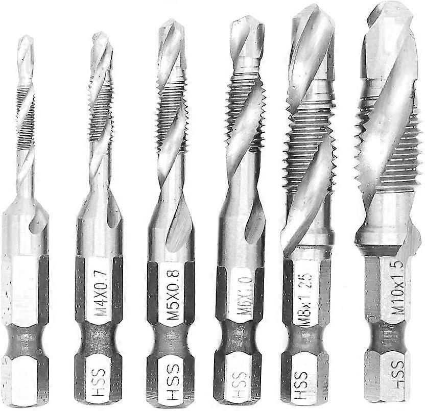 Set Of 6 Metric Composite Twist Drill Bits M3 M4 M5 M6 M8 M10 Hand Tools For Drilling Steer