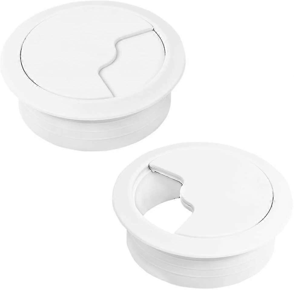 2pcs Desk Grommet 60mm Computer Grommet For Desk Table Cable Tidy Plastic Wire