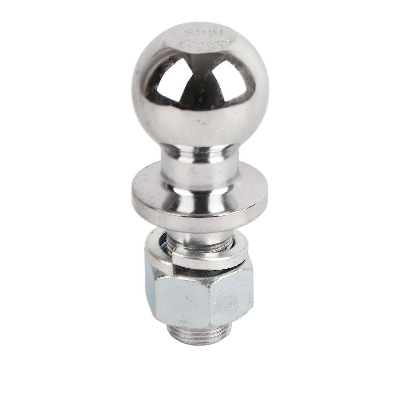 Trailer Hitch Ball Smooth Glossy Surface Compact Structure Rust Proof Strong Strength with Precise Thread 50mm/1.96in