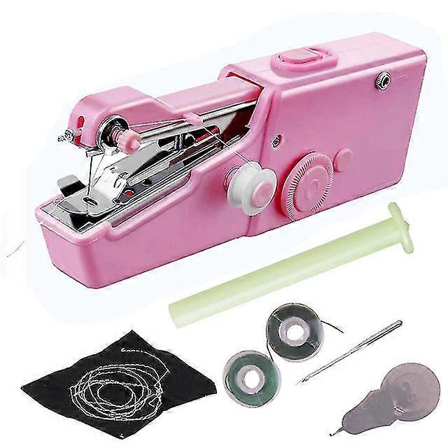 迷你缝纫机 便携式手持手动 小型缝纫机 家用针线活 无线手工工具 配件
