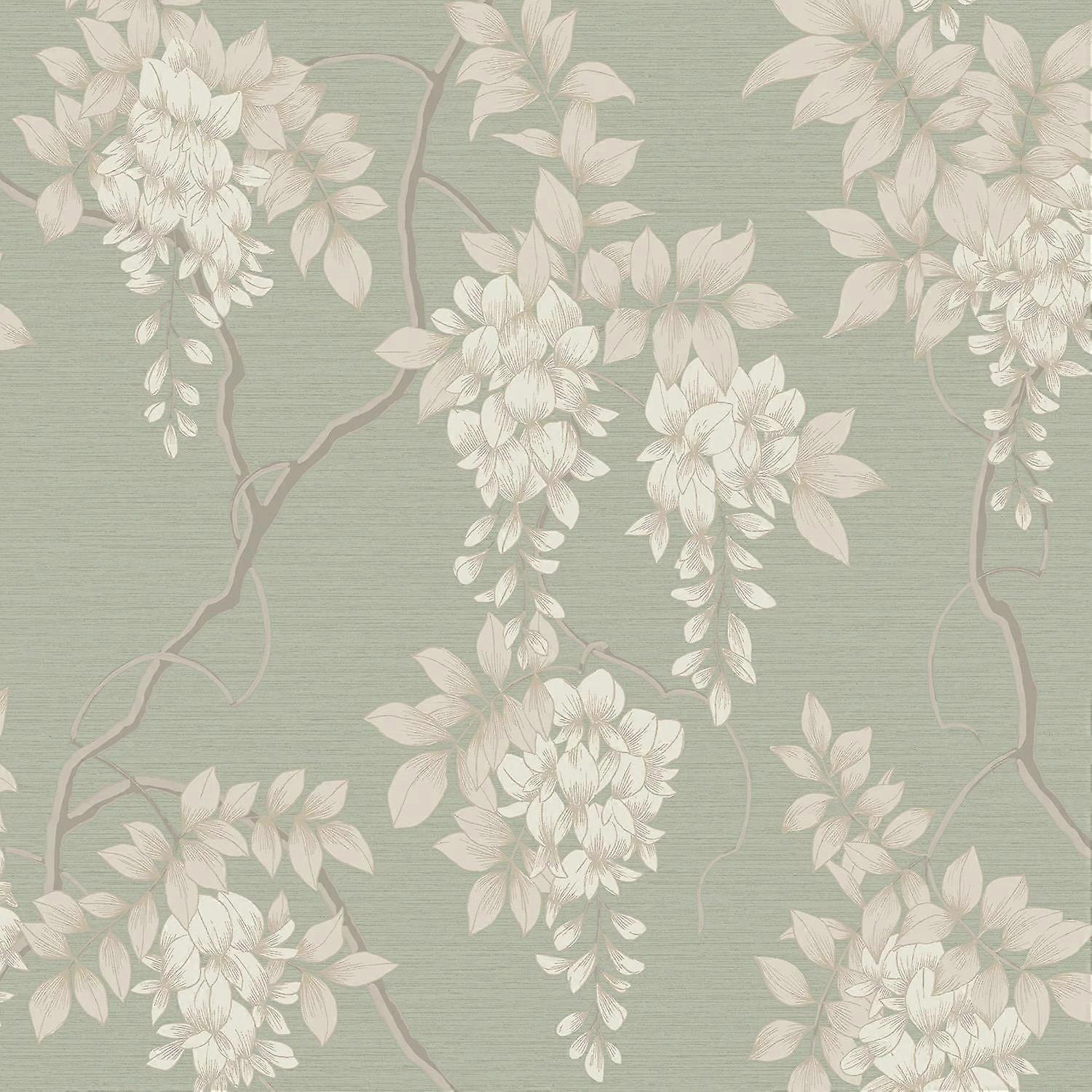 Superfresco Wisteria Sage Green Wallpaper