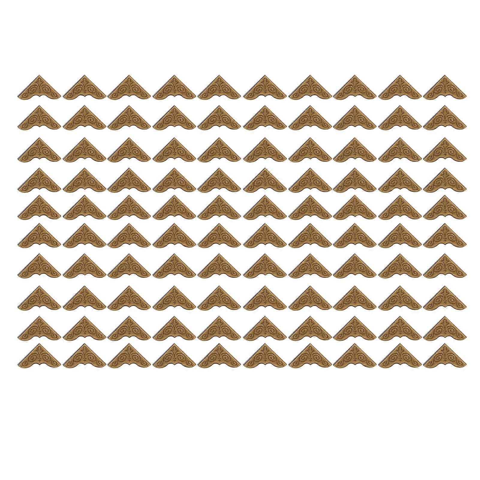 100pcs Book Corners Bronze Vintage Style Inner 4mm Height DIY Iron Material Photo Corners for Scrapbooking Card Making