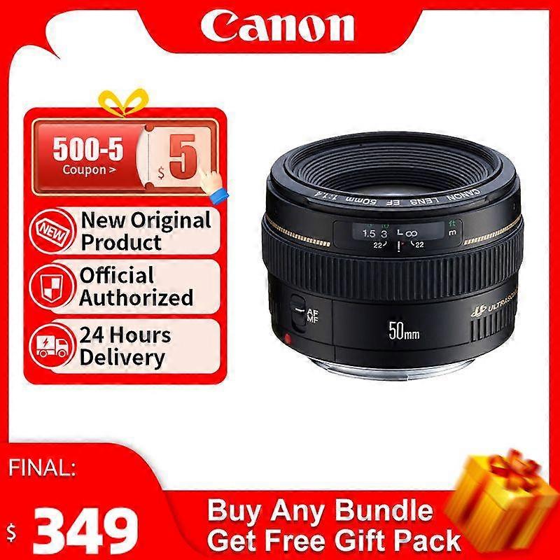 Canon EF 50 MM F1.4 USM apertur besar fokus tetap fokus otomatis bingkai penuh lensa kamera DSLR untuk 250D 90D 5D II 6D SL3 T8i