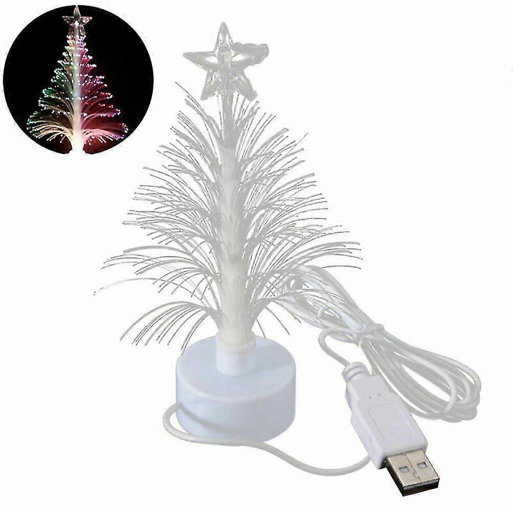 Mini Usb Led Tree Changing Fiber Optic Xmas R