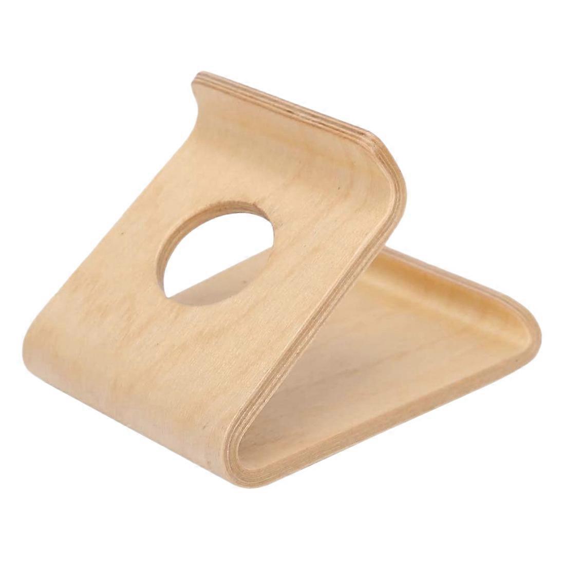 Wooden Mobile Phone Holder Desktop Universal Mobile Phone Base for All Smartphones and Tablets(Ligh