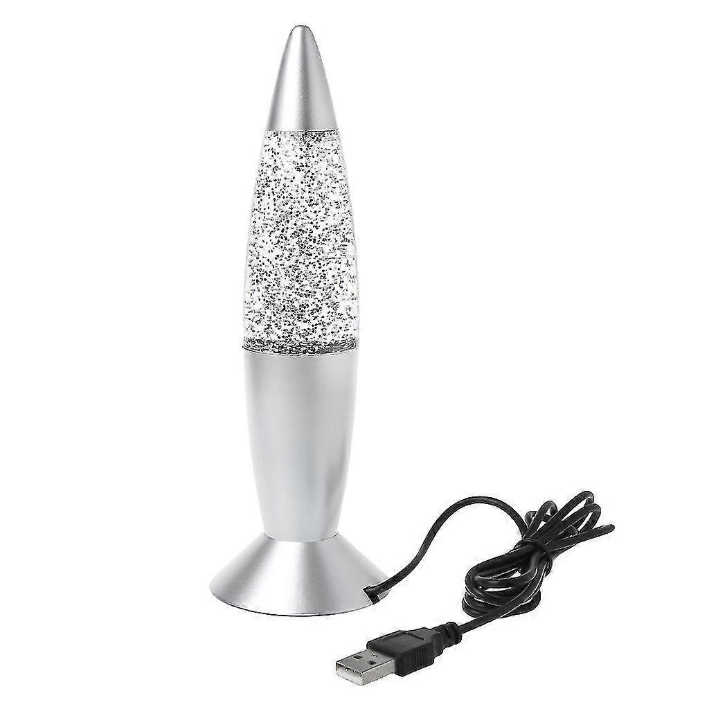 3d Rocket Multi Color Changing Lava Lamp Rgb Led Glitter Night Light Gift