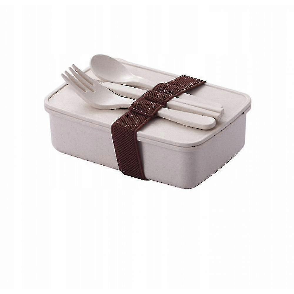 food Storage Lunch Box 2 Square Containers, Used For Chopsticks And Adult Spoons, Without Liquid