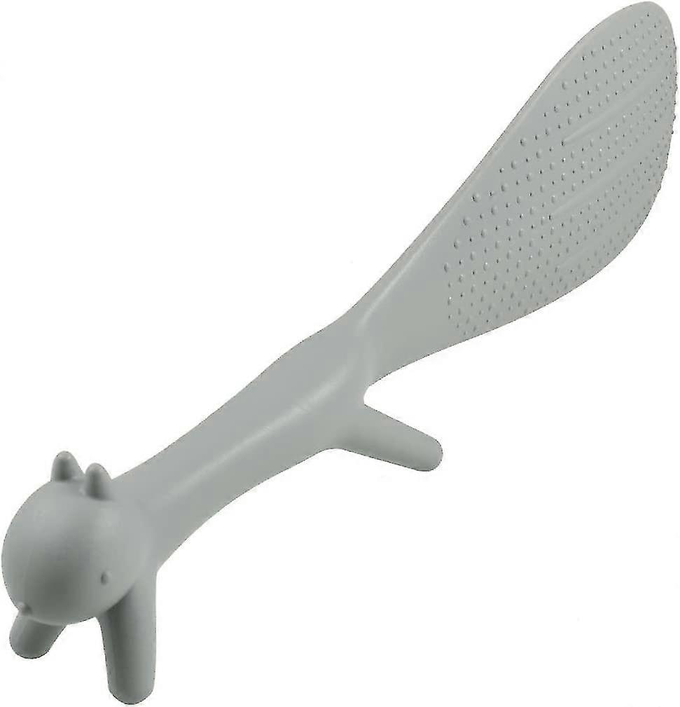 Yaju Plastic Squirrel Shaped Non Stick Rice Paddle Spoon Gray1pcs)