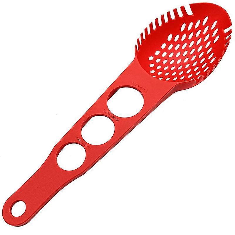 Nylon Spaghetti Server Non-Stick Pasta Fork Slotted Spoon Food Strainer with Spaghetti Measure Tool