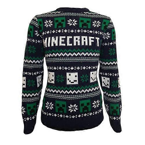 Minecraft Unisex Erwachsene gemusterter gestrickter Weihnachtspullover