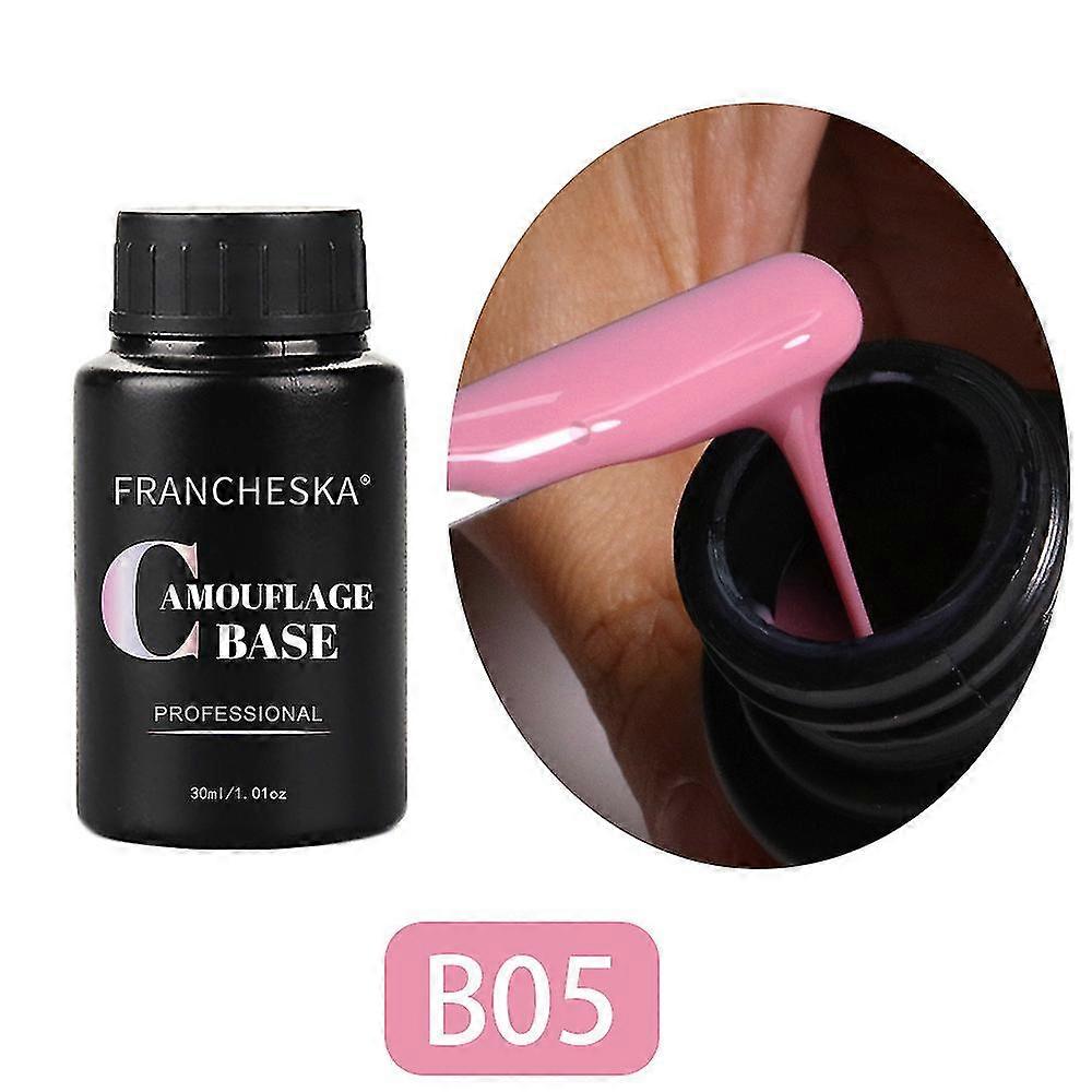 30ml Nail Glue Nude Color Base Glue Flash Phototherapy Base Glue Cover Bottom Flesh-colored Nail Polish Glue