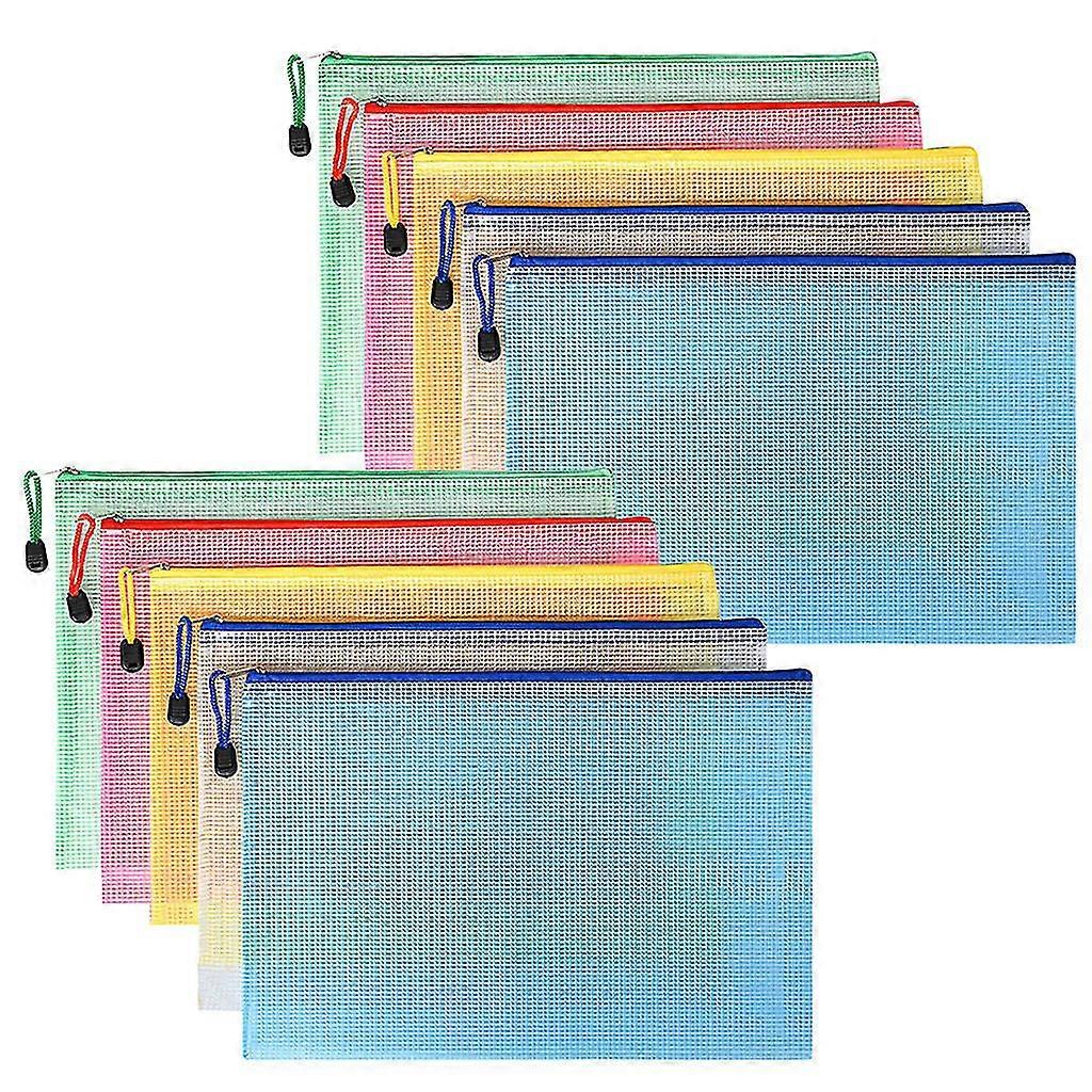 A3 Mesh Zipper Bags Waterproof Document Bags Document Pouches File Folders