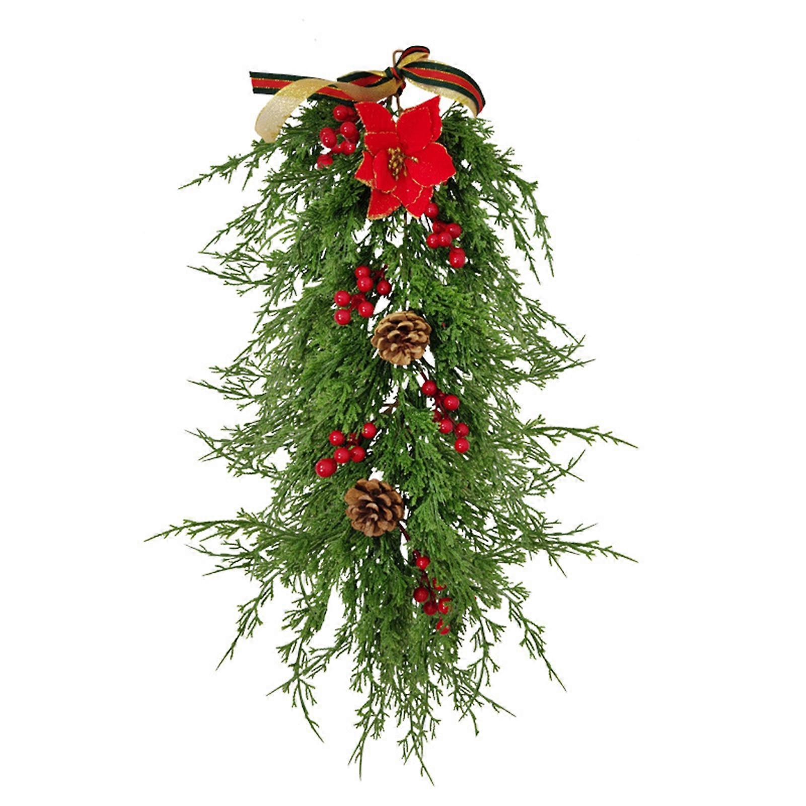 Christmas Tree Vivid Exquisite Plastic Artificial Christmas Pine Branch for Home KAESI