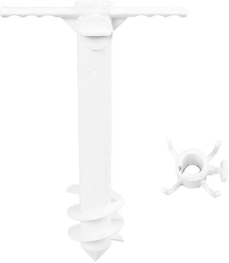 Beach Umbrella Sand Anchor Kit With Hook Fits All Safe Stand Holder--