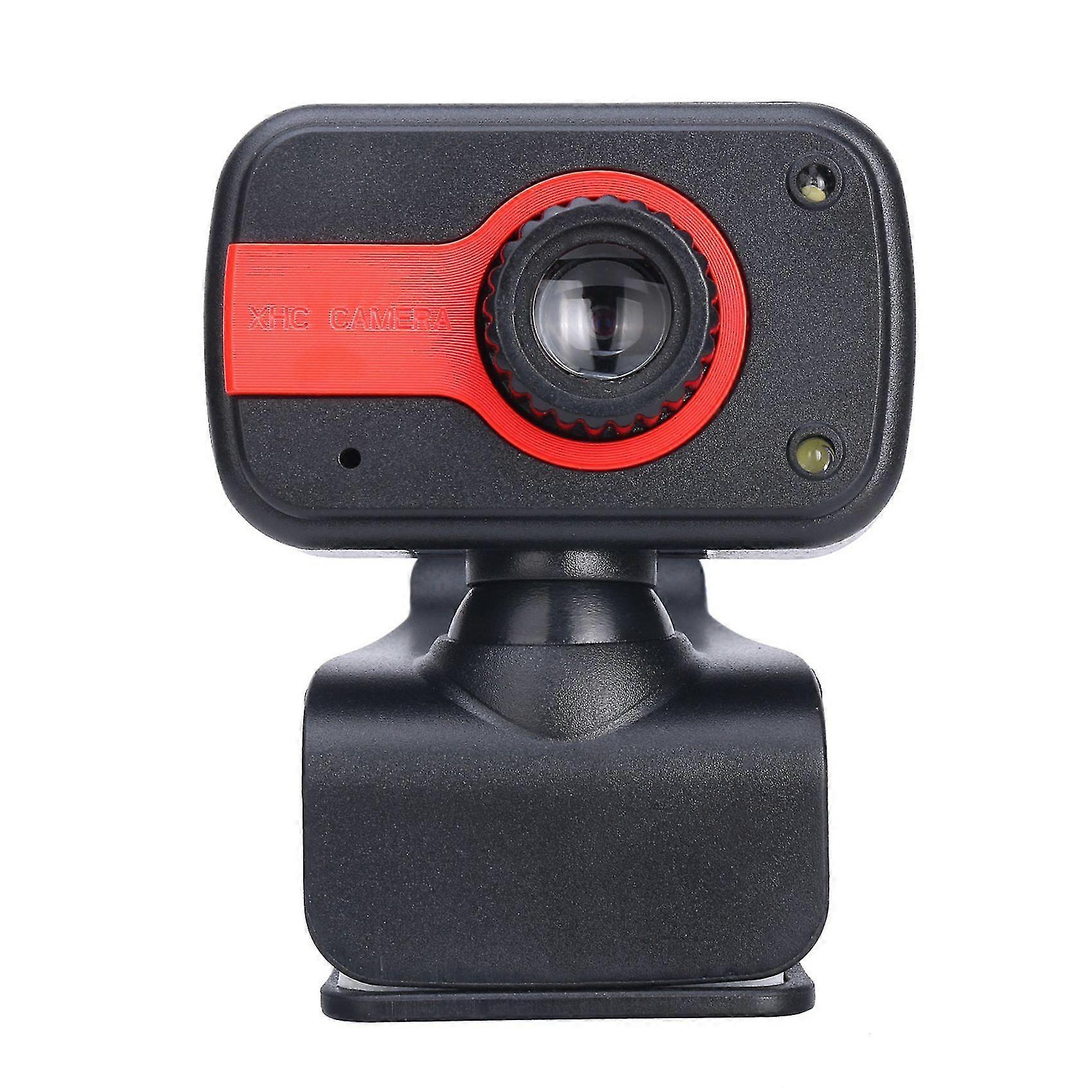 V3 Hd Usb Camera With Built-in Microphone Drive-free Computer Video Camera - Black Red