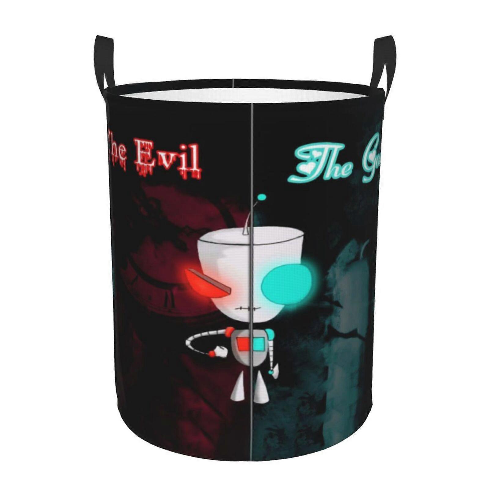 Invader Zim 3d Grafische Vlam Wasmand Brand Vlam Kleding Hamster Opslag Met Handvat-SYS29224