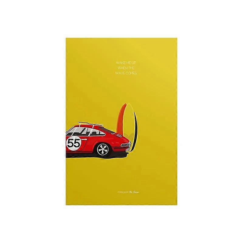 Redkid Luxury Sports Car 9 1 1 Travel Poster Print Retro Racing Surfboard Canvas Painting Simple Spo