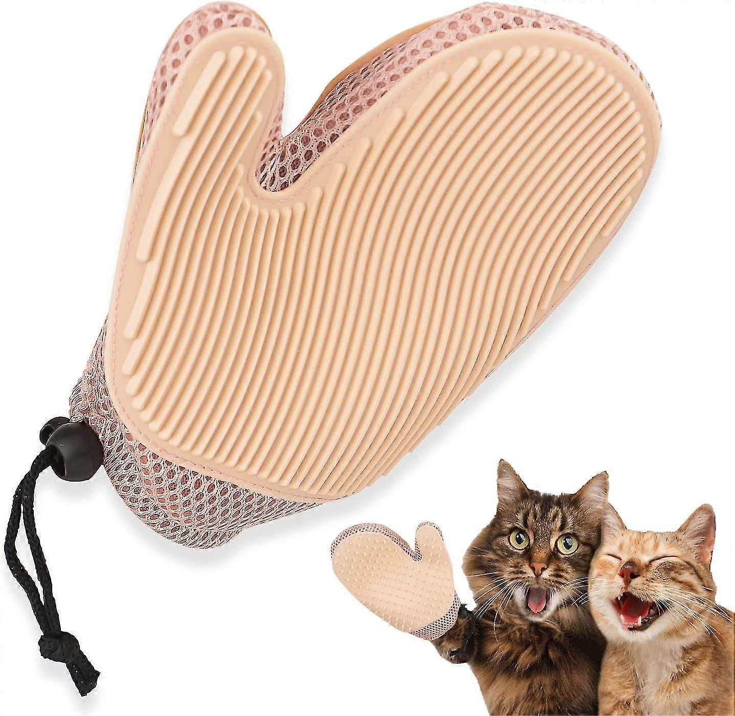 Gants de toilettage pour animaux de compagnie - Brosse double face pour une chute douce et une épilation efficace