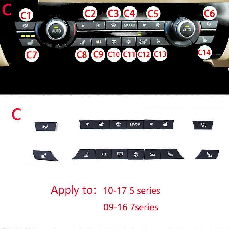 Car Heater Climate Control wind Volume air conditioning Switch Fan Button Cap Cover Replacement for BMW F10 F11 F02 F06 F07 F18