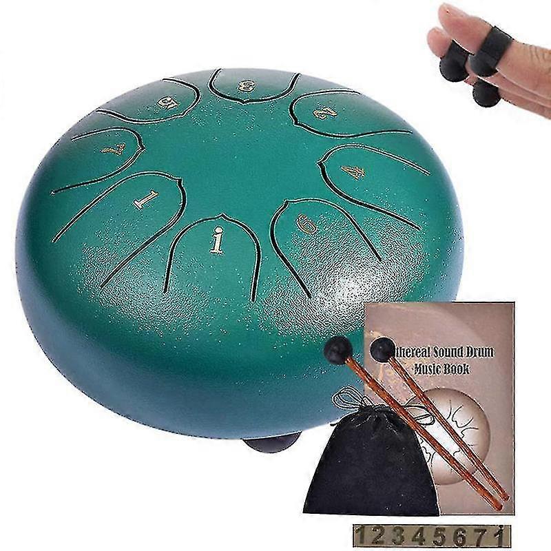 Hang Drum Percussion Instrument With Drumsticks, Carrying Bag, Note Sticks Finger Picks For Yoga Practice Sound Healing