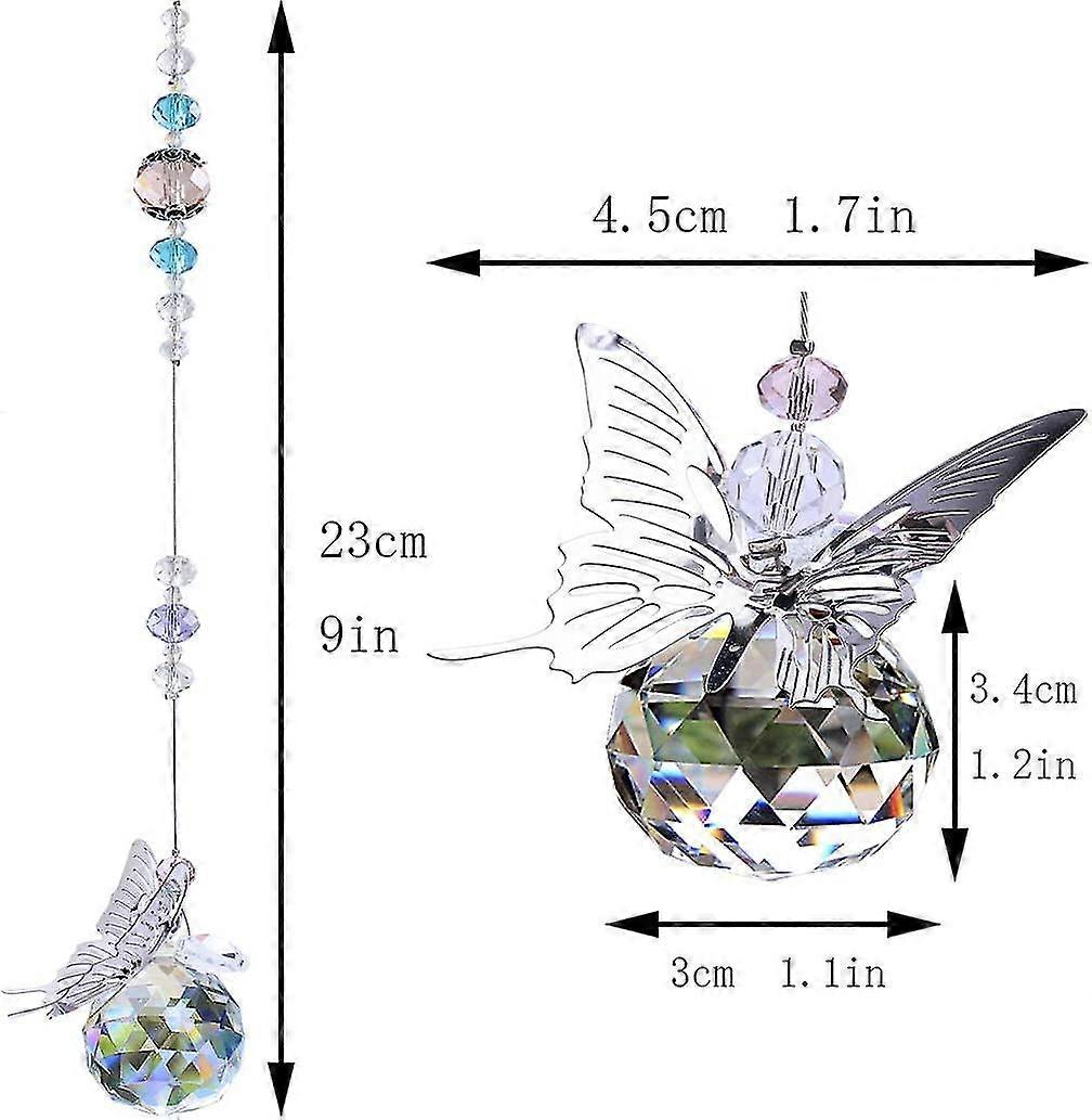 30mm Handmade Butterfly Crystal Ball Prism
