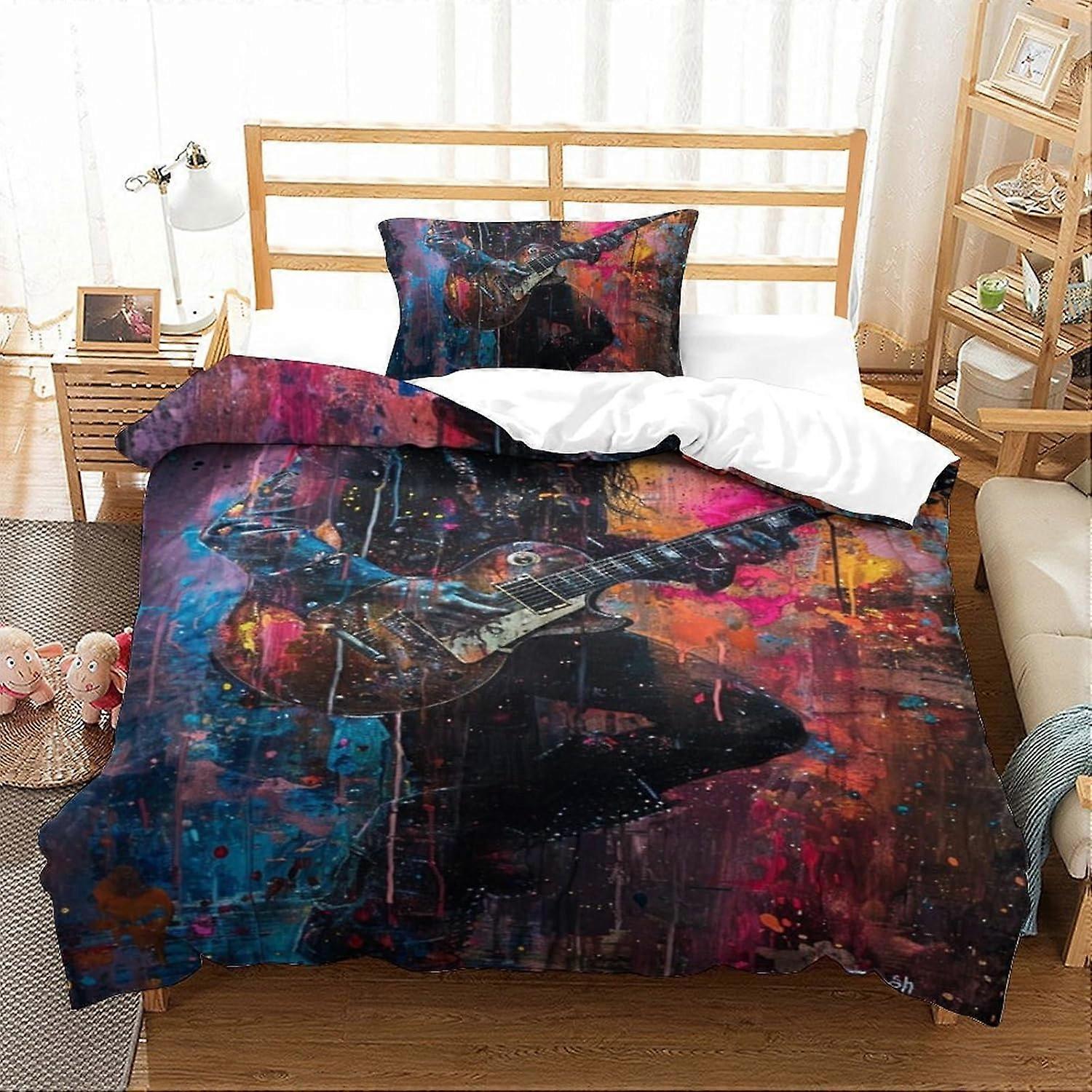 Iron Man Comforter Cover Set Soft 2 Piece Bedding Set fashion cartoon Print Pattern Duvet Cover Set Microfiber Quilt Cover for Kids Adults (135*200 CM