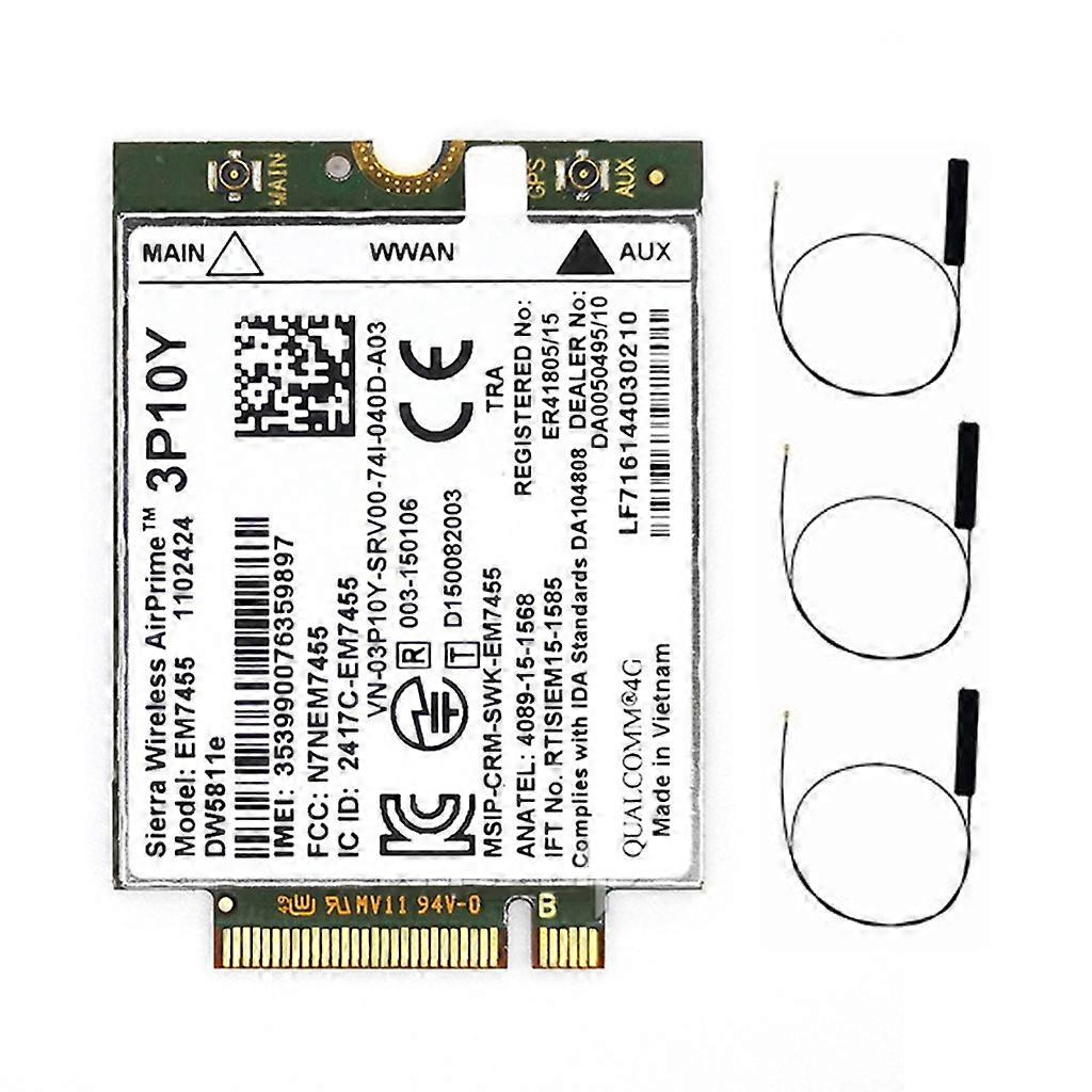 EM7455 Card Wireless 4G WWAN NGFF M2 Modules Replacement Standalone, SUPL 2.0, XTRA3.0 Modes AT Commands 50Mbps Up-load