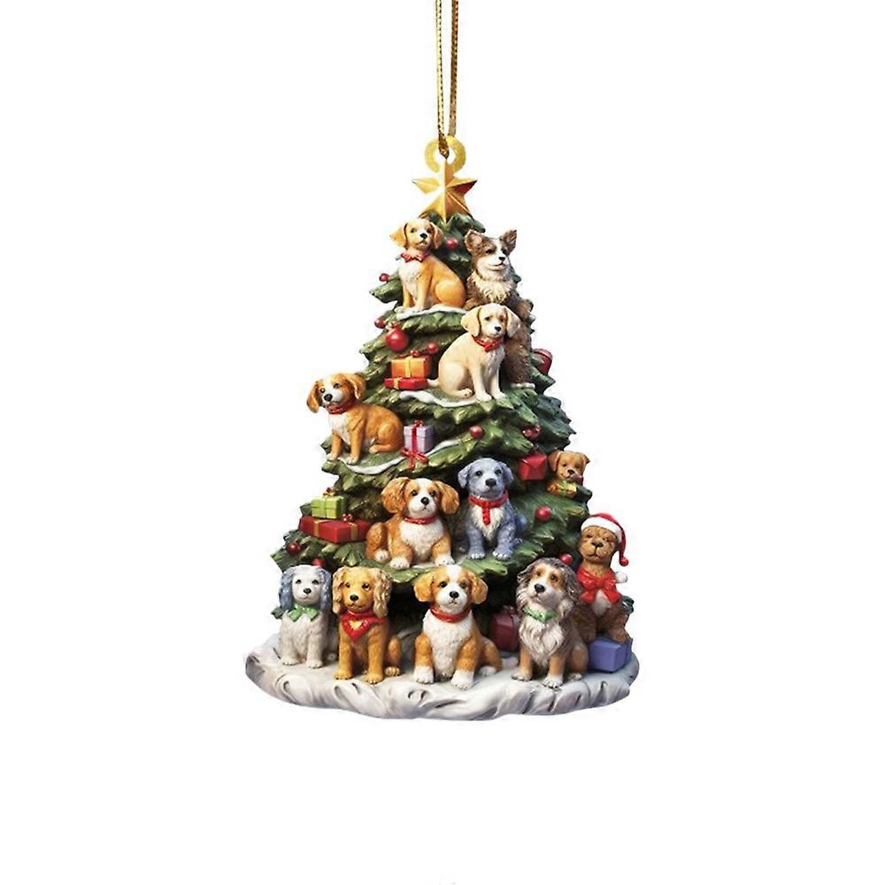 Christmas Hanging Tree Shape Pendant, Xmas Hanging Ornaments Acrylic New Years Decoration