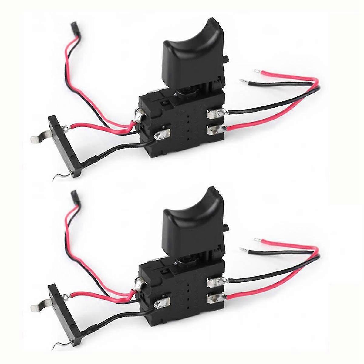 JTG  2Pcs Electric Drill Control Switch DC 7.2 V-24 V 16A Cordless Drill Trigger Switch Speed Control BuJ