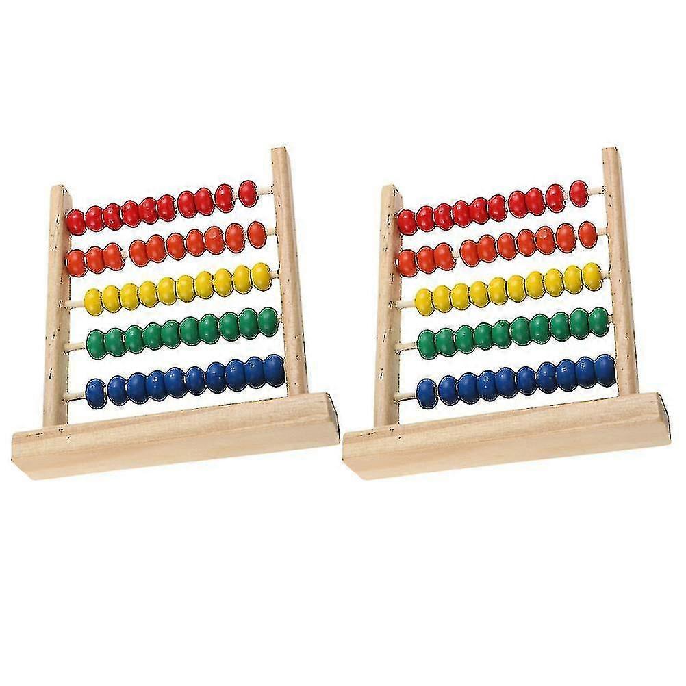 2pcs Arithmetic Abacus Chic Small Simple Calculating Tool Educational Tools Early Education Supplies For Children Kids