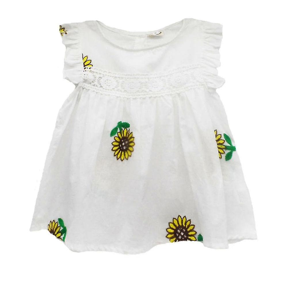 Baby Clothes, Summer Frill Sleeve Cotton Pineapple Sleeveless Dresses