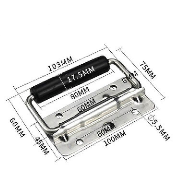 2* hardware spring handle Prop box tools Aluminum box handle movable handle folding 304 stainless steel