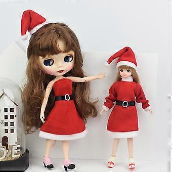 sets of 30cm girls' dolls dress changing clothes Christmas clothes Dress skirts and hats