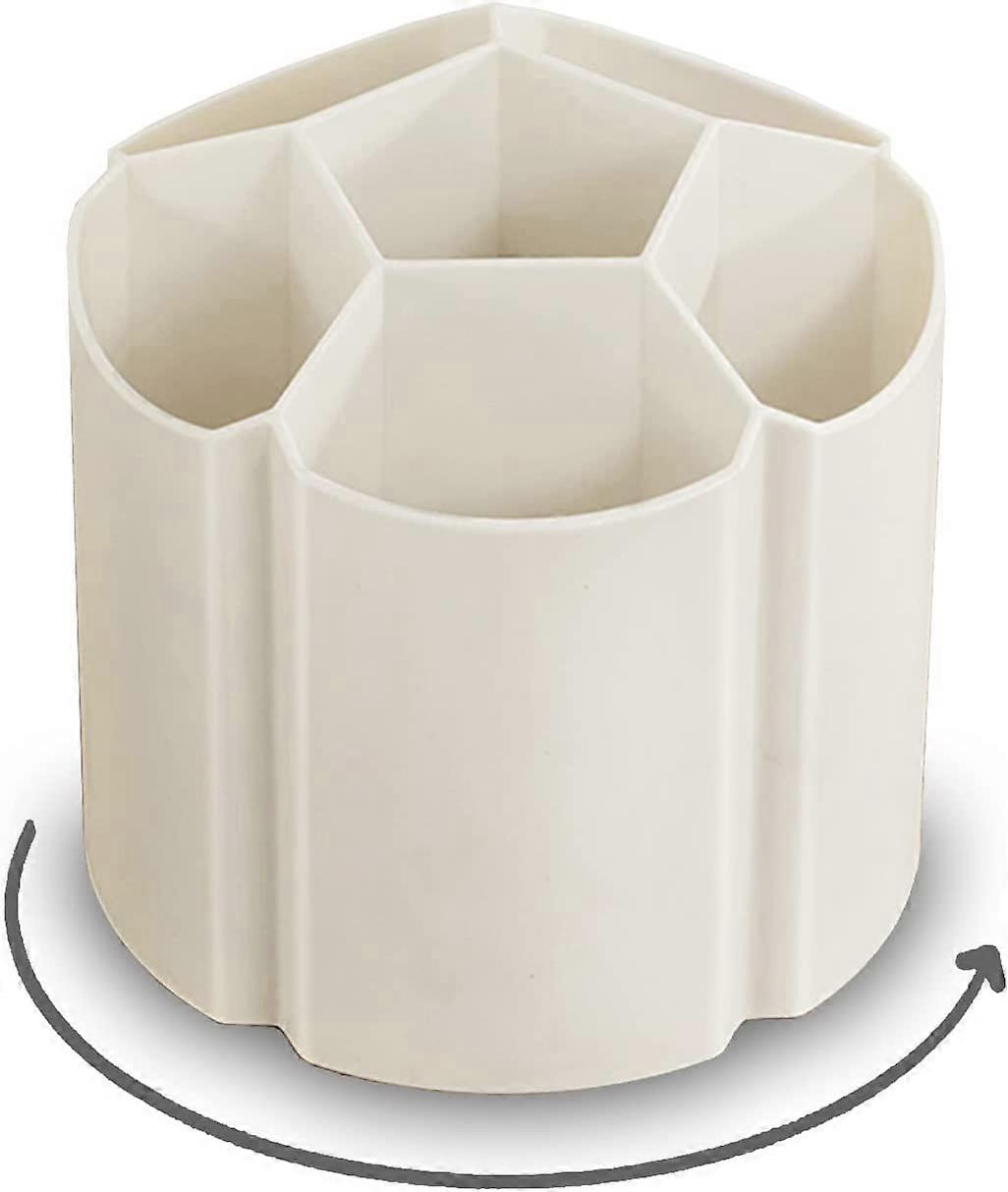Pencil holder with 6 compartments - Rotating - White