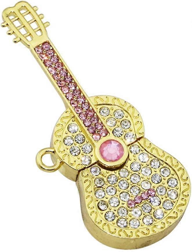 8 GB USB-minne för metallgitarr (guld), USB-minne modell 3.0, USB-minne för datalagring