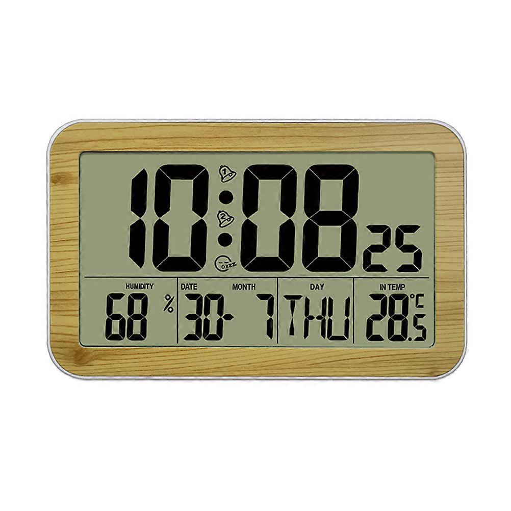 1Pc Home Digital Wall Clock Desktop Mute Electronic Perpetual Calendar Clock